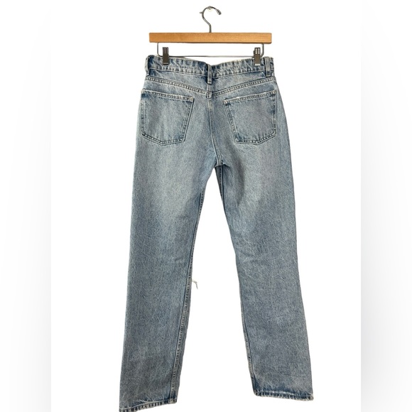 Zara Light Wash Straight Leg Distressed Jeans | Size 6 - Picture 2 of 8